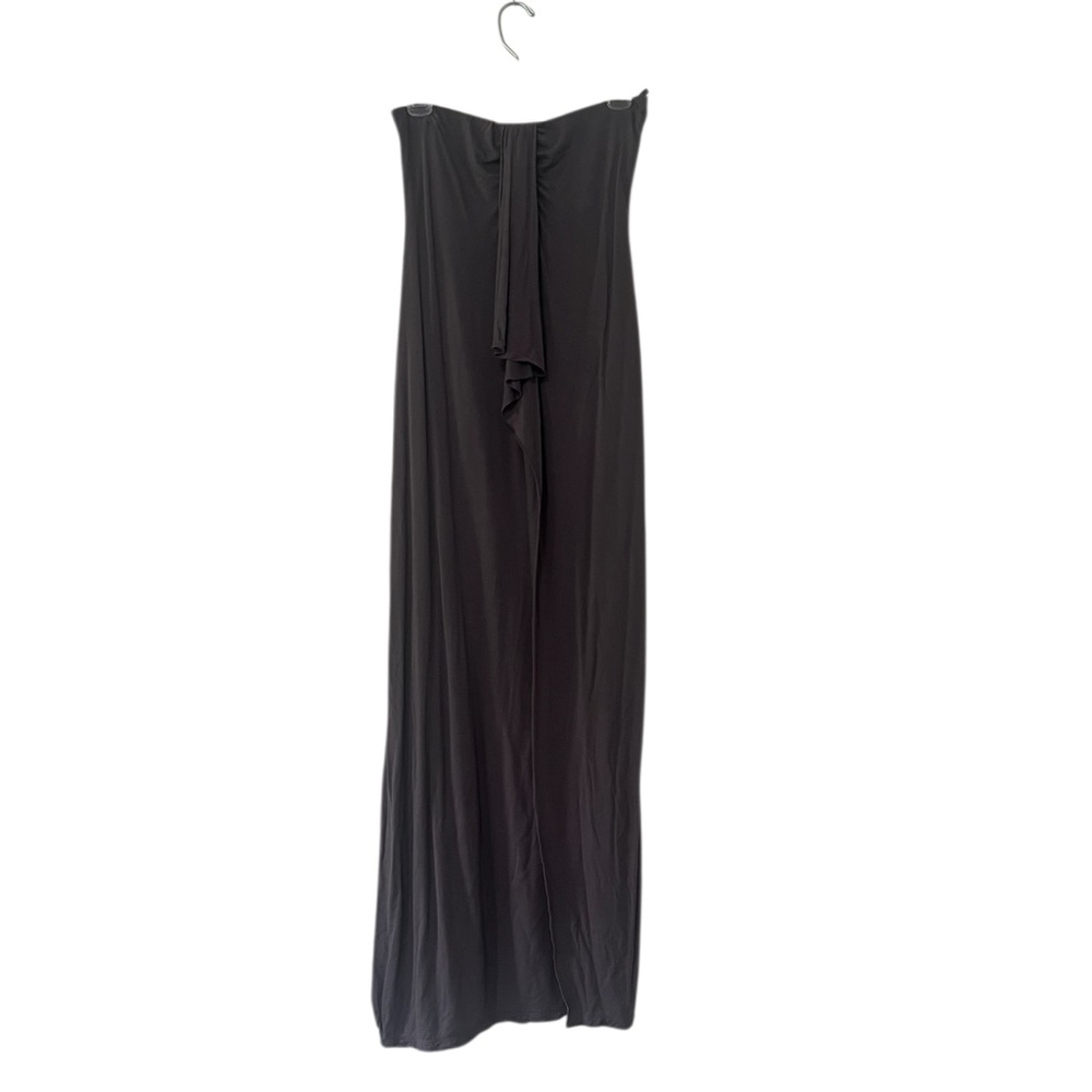 Velvet Grey Strapless Maxi Dress